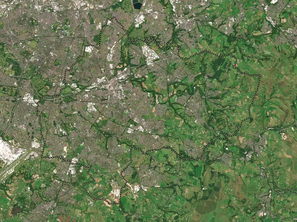 Stockport Metropolitní Čtvrť Anglie Velká Británie Satelitní Mapa Nízkým Rozlišením — Stock fotografie