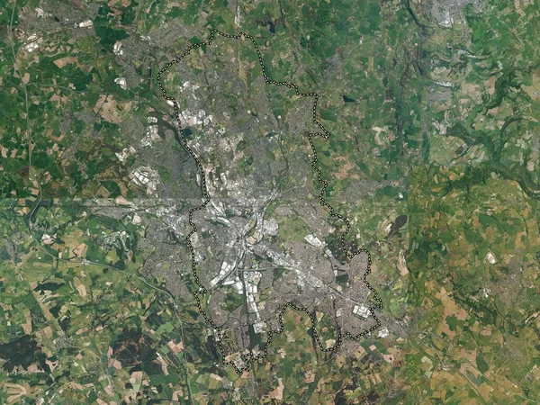 Stoke Trent Autoridade Unitária Inglaterra Grã Bretanha Mapa Satélite Alta — Fotografia de Stock