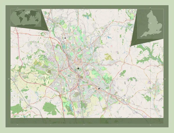 Stoke Trent Autoridad Unitaria Inglaterra Gran Bretaña Open Street Map — Foto de Stock