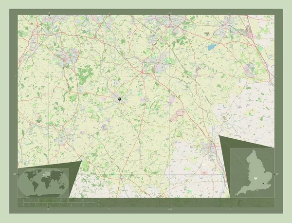 Stratford Avon Non Metropolitan District England Велика Британія Відкрита Карта — стокове фото