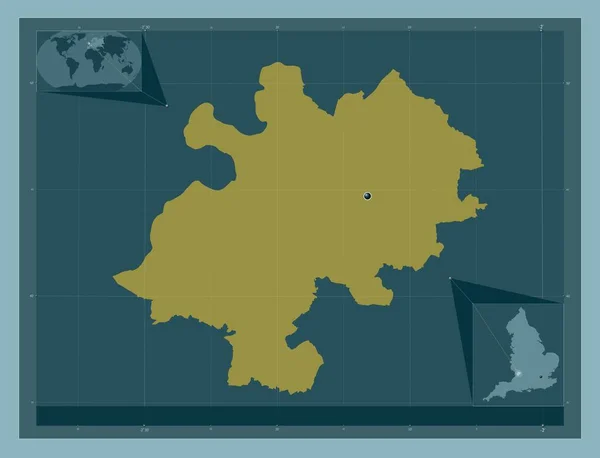 イギリスの首都圏ではない地域 ストロード イギリス しっかりした色の形 コーナー補助位置図 — ストック写真
