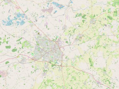 Swindon, İngiltere 'nin üniter otoritesi Büyük Britanya. Açık Sokak Haritası