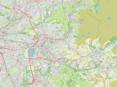 Tameside, İngiltere 'nin metropol bölgesi - Büyük Britanya. Açık Sokak Haritası