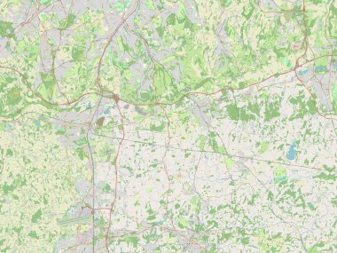Tandridge, İngiltere 'nin metropolitan olmayan bölgesi - Büyük Britanya. Açık Sokak Haritası