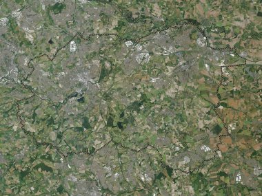 Wakefield, İngiltere 'nin üniter otoritesi Büyük Britanya. Yüksek çözünürlüklü uydu haritası