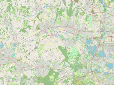 Windsor ve Maidenhead, İngiltere 'nin metropol bölgesi - Büyük Britanya. Açık Sokak Haritası