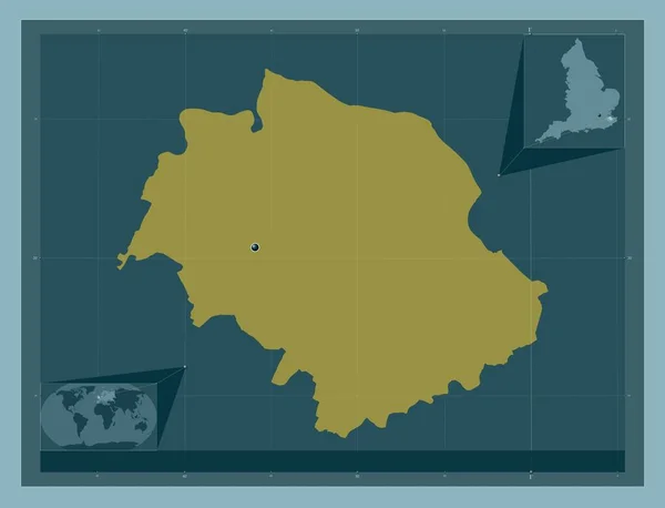 Swale Μητροπολιτική Περιφέρεια Αγγλίας Μεγάλης Βρετανίας Ατόφιο Χρώμα Γωνιακοί Χάρτες — Φωτογραφία Αρχείου