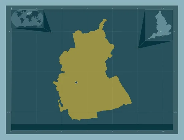 Swindon Autoridad Unitaria Inglaterra Gran Bretaña Forma Color Sólido Mapas — Foto de Stock