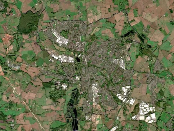 塔姆沃思 英格兰非大都市地区 大不列颠 低分辨率卫星地图 — 图库照片
