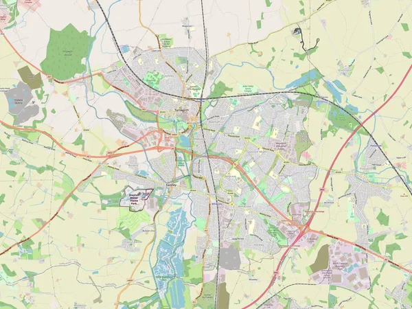 Tamworth Distrito Metropolitano Inglaterra Gran Bretaña Mapa Calle Abierto —  Fotos de Stock