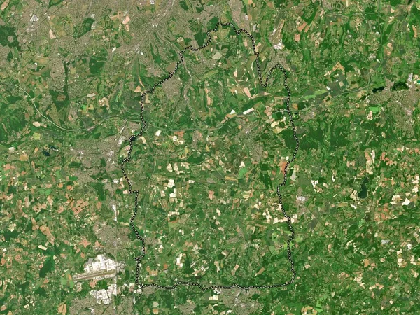 イギリスの首都圏ではない地域 タンドリッジ イギリス 低解像度衛星地図 — ストック写真