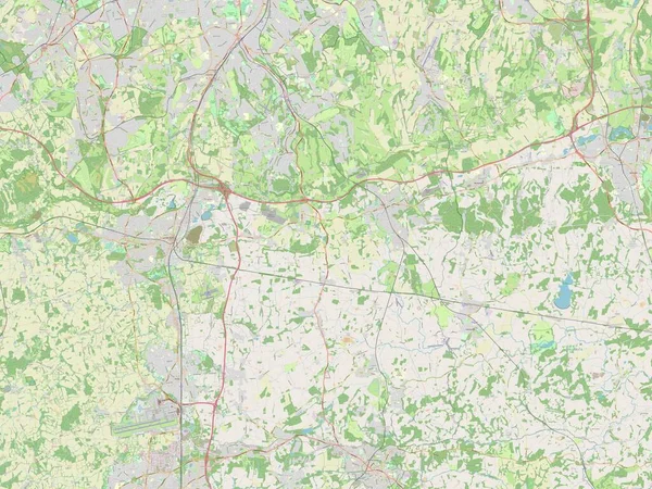 Тандрідж Нестоличний Район Англії Велика Британія Відкрита Карта Вулиць — стокове фото