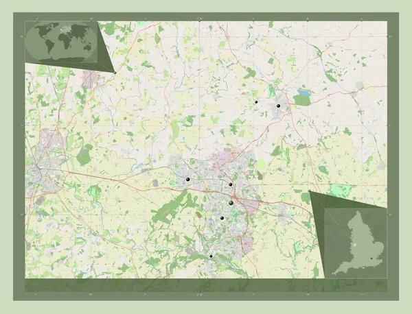 Telford Wrekin Jednolity Autorytet Anglii Wielka Brytania Otwórz Mapę Ulic — Zdjęcie stockowe