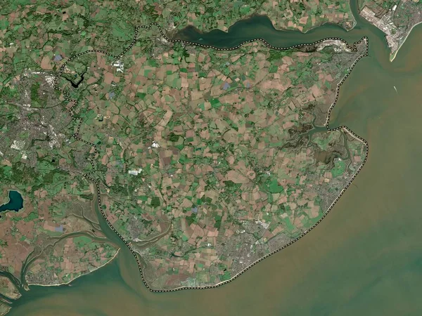 Tendring Englands Icke Storstadsdistrikt Storbritannien Lågupplöst Satellitkarta — Stockfoto