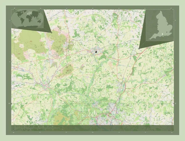 Test Valley Nemetropolitní Okres Anglie Velká Británie Otevřít Mapu Ulice — Stock fotografie