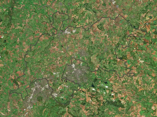 Tewkesbury Englands Icke Storstadsdistrikt Storbritannien Lågupplöst Satellitkarta — Stockfoto
