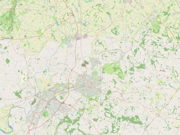 Tewkesbury Distretto Non Metropolitano Dell Inghilterra Gran Bretagna Mappa Stradale — Foto Stock