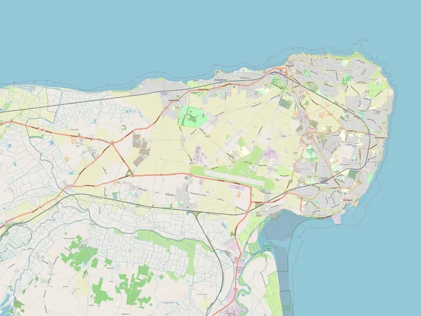 Thanet, İngiltere 'nin metropolitan olmayan bölgesi, Büyük Britanya. Açık Sokak Haritası