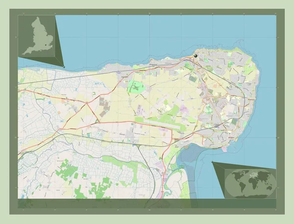 Thanet Distrito Metropolitano Inglaterra Gran Bretaña Open Street Map Mapas — Foto de Stock
