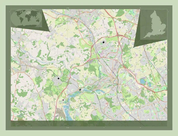 Three Rivers Nicht Metropolregion Von England Großbritannien Open Street Map — Stockfoto