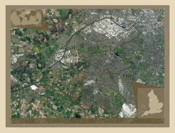 Trafford Distrito Metropolitano Inglaterra Gran Bretaña Mapa Satelital Alta Resolución —  Fotos de Stock