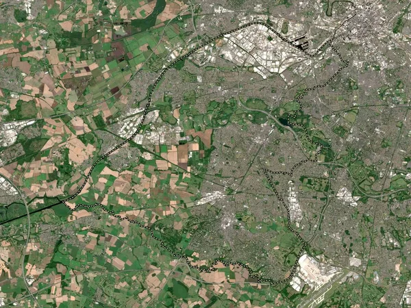 Trafford Grootstedelijk District Van Engeland Groot Brittannië Satellietkaart Met Lage — Stockfoto