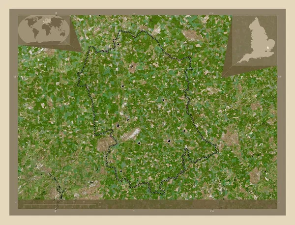 Uttlesford Distrito Metropolitano Inglaterra Gran Bretaña Mapa Satelital Alta Resolución —  Fotos de Stock