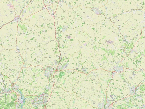 Уттлсфорд Нестоличний Район Англії Велика Британія Відкрита Карта Вулиць — стокове фото