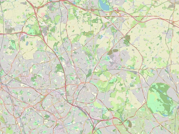 Walsall Ngiltere Nin Üniter Otoritesi Büyük Britanya Açık Sokak Haritası — Stok fotoğraf