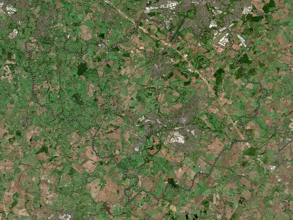 Уорик Необитаемый Район Англии Великобритания Карта Низкого Разрешения — стоковое фото