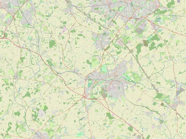 Warwick Distrito Metropolitano Inglaterra Gran Bretaña Mapa Calle Abierto —  Fotos de Stock