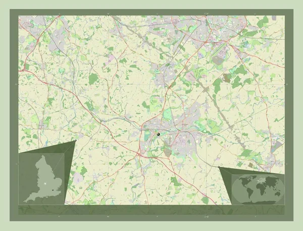 Warwick Nicht Metropolregion Von England Großbritannien Open Street Map Eck — Stockfoto