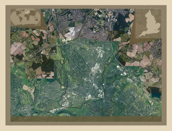 Watford Nemetropolitní Okres Anglie Velká Británie Satelitní Mapa Vysokým Rozlišením — Stock fotografie
