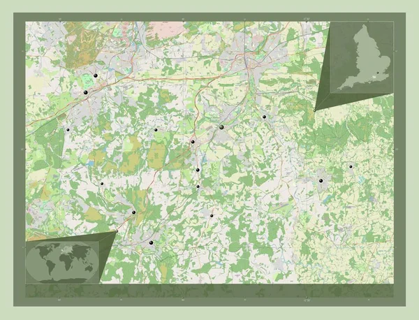 Уэверли Неандертальский Район Англии Великобритания Карта Улиц Места Расположения Крупных — стоковое фото