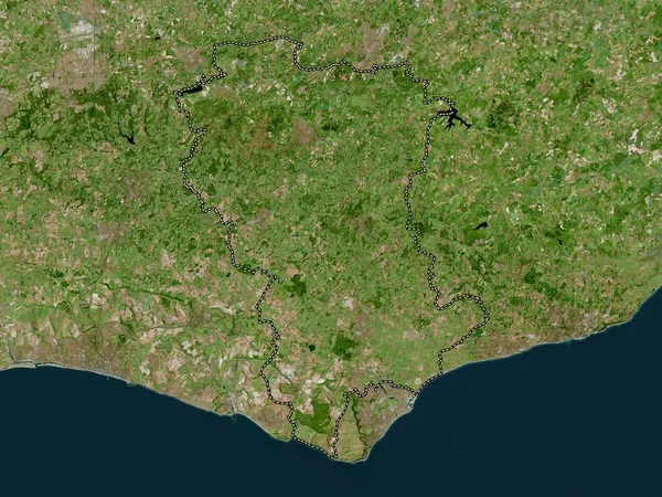 Wealden Distrito Metropolitano Inglaterra Gran Bretaña Mapa Satélite Alta Resolución — Foto de Stock