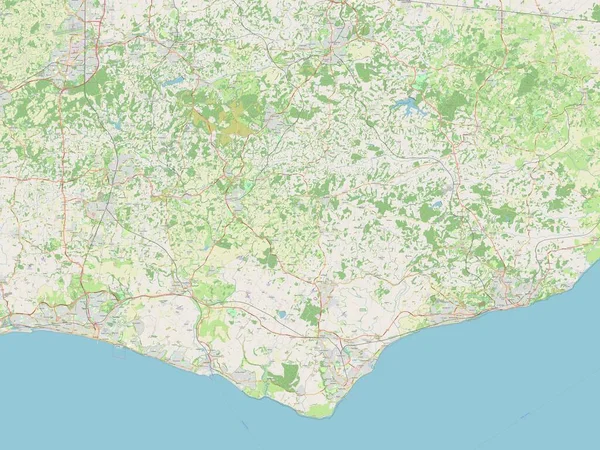 Wealden Non Metropolitan District England Great Britain Open Street Map — Stock Photo, Image