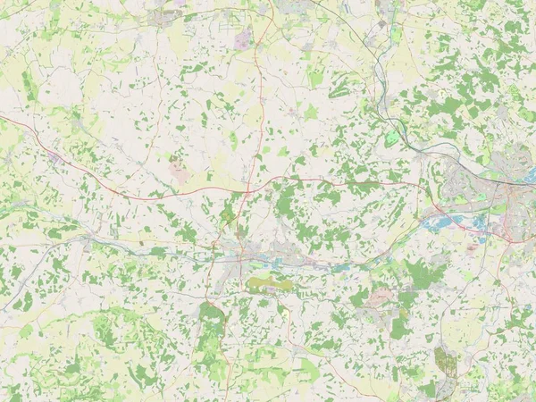 West Berkshire Condado Inglaterra Gran Bretaña Mapa Calle Abierto — Foto de Stock