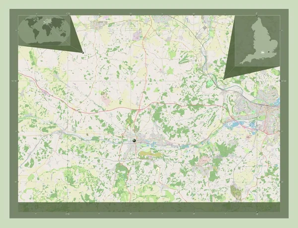 West Berkshire Condado Inglaterra Gran Bretaña Open Street Map Mapas —  Fotos de Stock