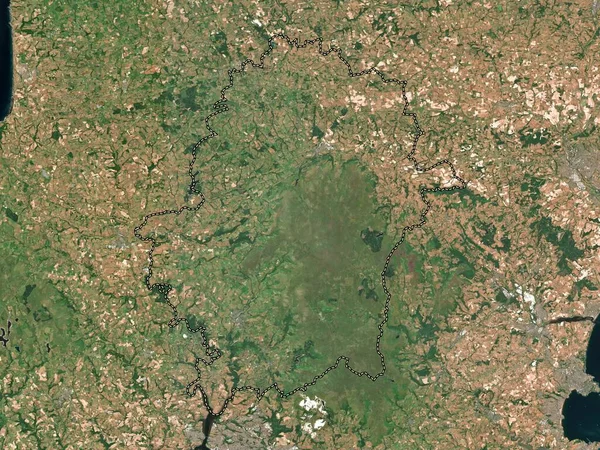 West Devon Englands Icke Storstadsdistrikt Storbritannien Lågupplöst Satellitkarta — Stockfoto
