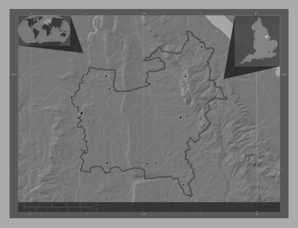 Вест Линдси Неметаморфозный Район Англии Великобритания Карта Рельефа Билевела Озерами — стоковое фото