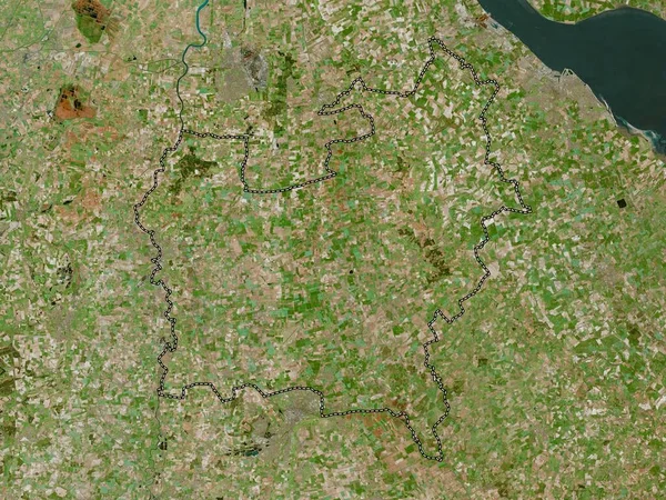 West Lindsey Englands Icke Storstadsdistrikt Storbritannien Högupplöst Satellitkarta — Stockfoto