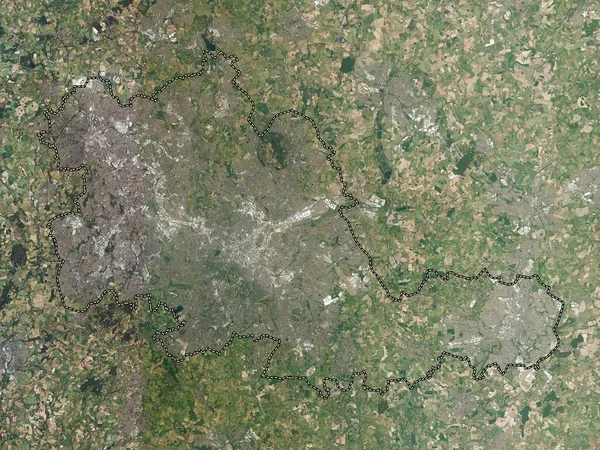 West Midlands Combined Authority Regione Inghilterra Gran Bretagna Mappa Satellitare — Foto Stock