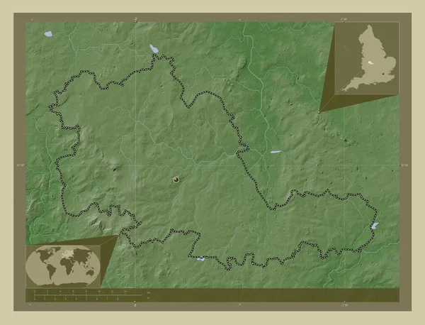 West Midlands Combined Authority Περιφέρεια Αγγλίας Μεγάλης Βρετανίας Υψόμετρο Χάρτη — Φωτογραφία Αρχείου