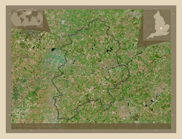West Northamptonshire Jednolity Autorytet Anglii Wielka Brytania Mapa Satelity Wysokiej — Zdjęcie stockowe
