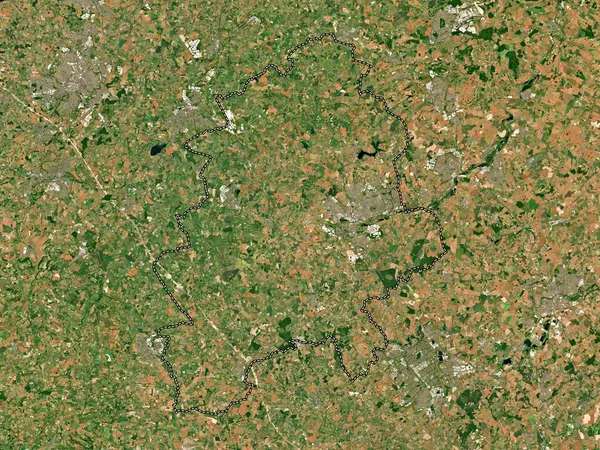 West Northamptonshire Autoridad Unitaria Inglaterra Gran Bretaña Mapa Satelital Baja —  Fotos de Stock