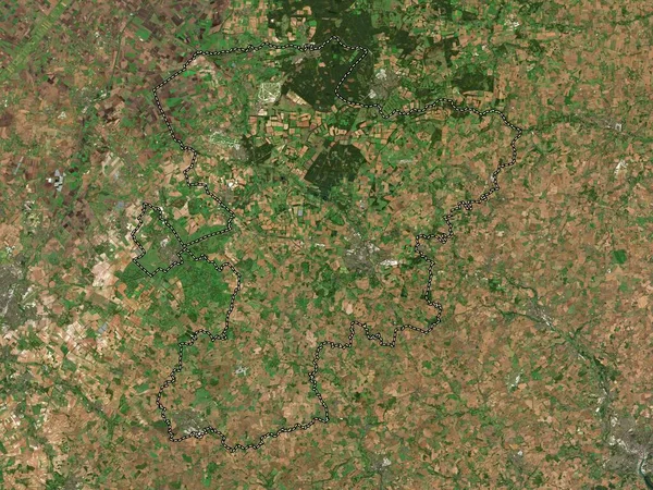 West Suffolk Distrito Metropolitano Inglaterra Gran Bretaña Mapa Satelital Baja —  Fotos de Stock