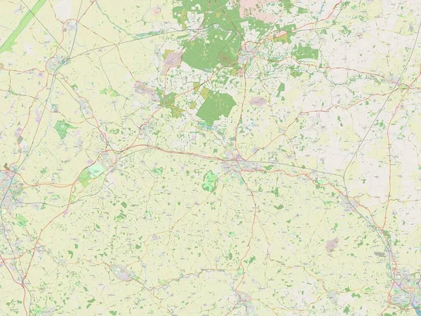 West Suffolk Distrito Metropolitano Inglaterra Gran Bretaña Mapa Calle Abierto —  Fotos de Stock