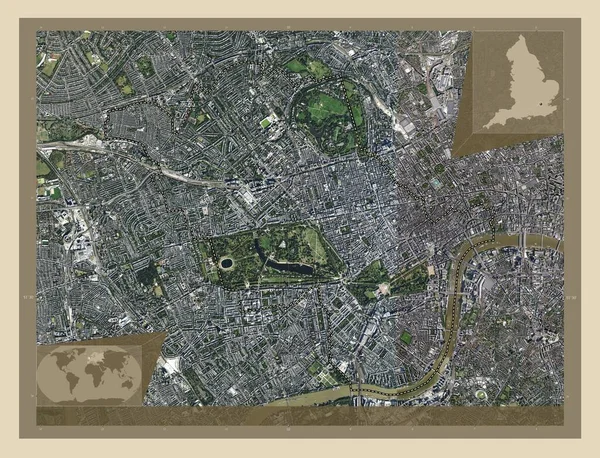 Città Westminster Distretto Londinese Inghilterra Gran Bretagna Mappa Satellitare Alta — Foto Stock