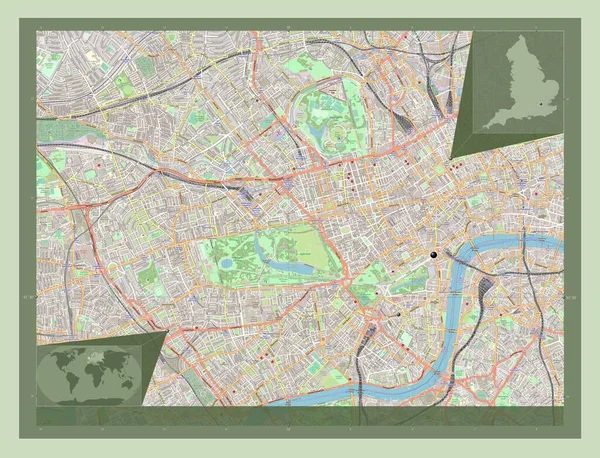 Città Westminster Distretto Londinese Inghilterra Gran Bretagna Mappa Stradale Aperta — Foto Stock
