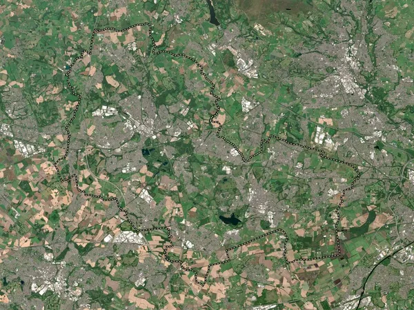 Wigan, İngiltere 'nin üniter otoritesi Büyük Britanya. Düşük çözünürlüklü uydu haritası